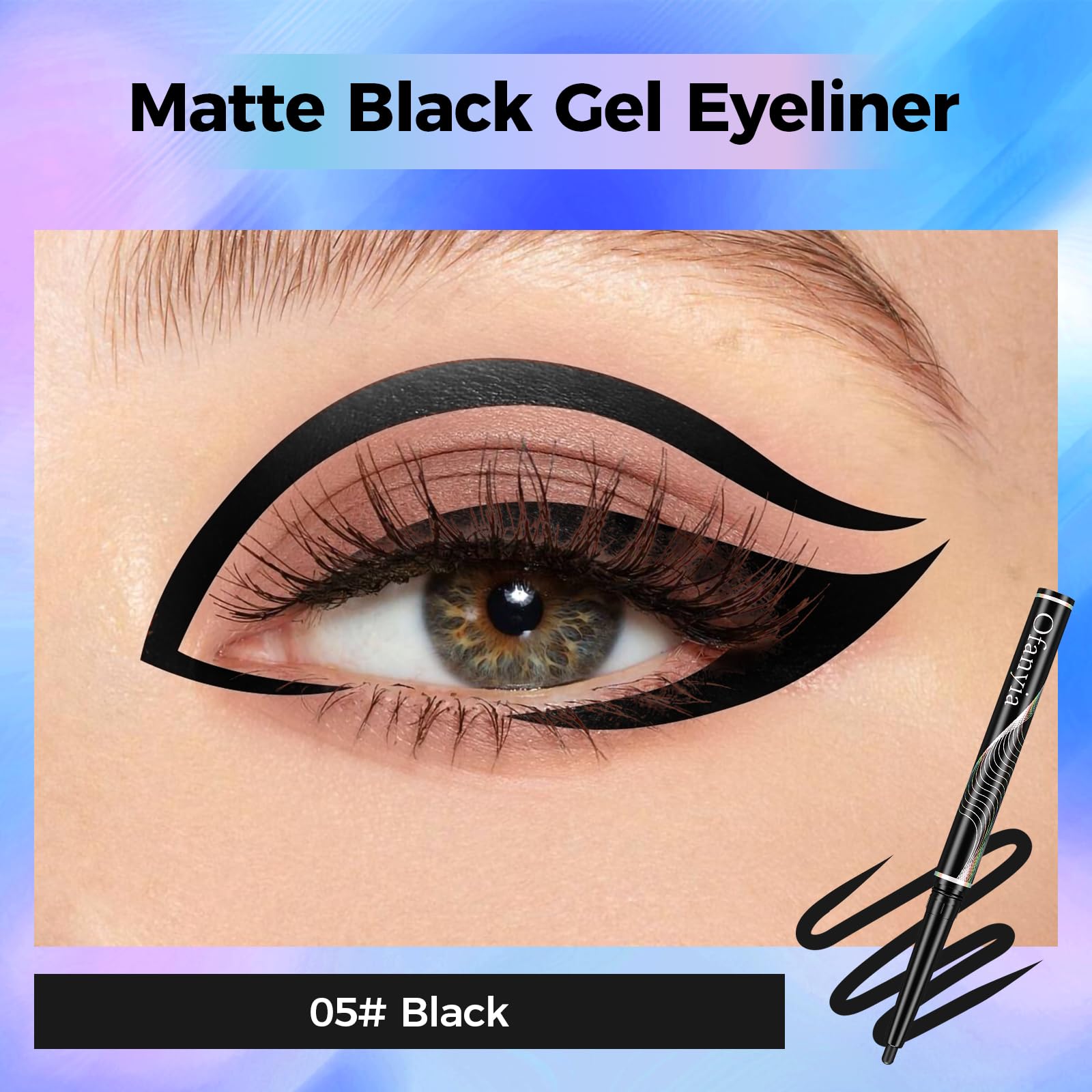 Greyghost Matita Eyeliner Retrattile Multicolore, Eye Liner Waterproof Smudge Proof Metallic Eyeliner Pen 24h Long-Lasting Gel Eyeliner High Pigmented Eyeliner Pencil (#05)