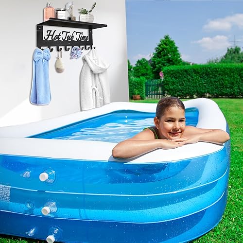 Miniatura 5 de Toallero negro para bañera de hidromasaje con estante