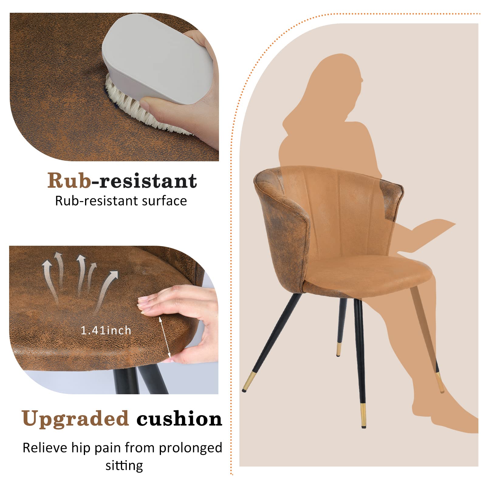Amazon｜Furniture R ヴィンテージブラウン 2個セット アームレスト 