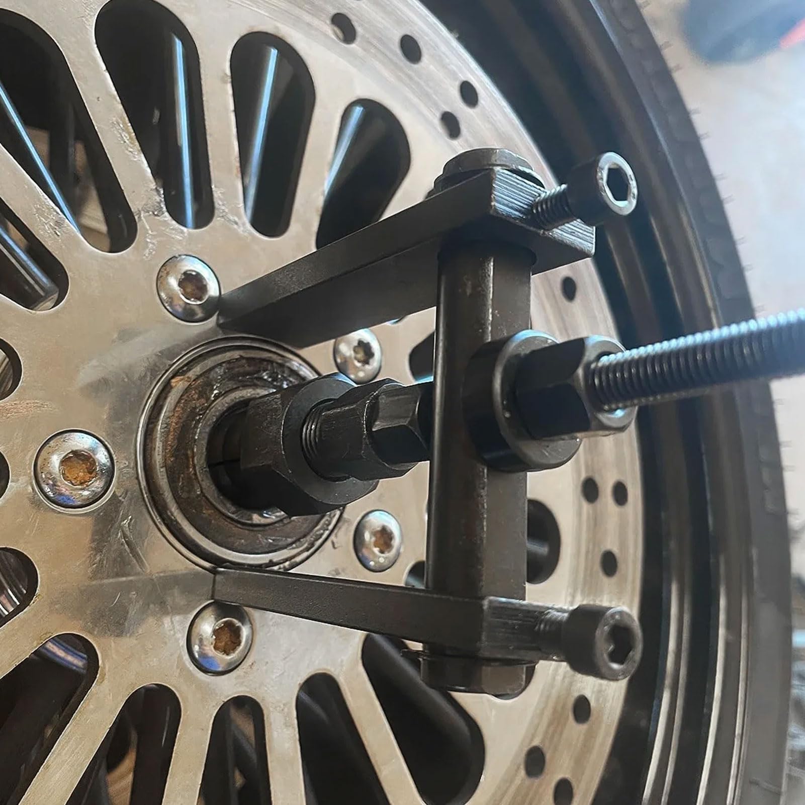 Fockety Zestaw do Wyciągania łożysk Koła Motocyklowego, 8-25mm ściągacz