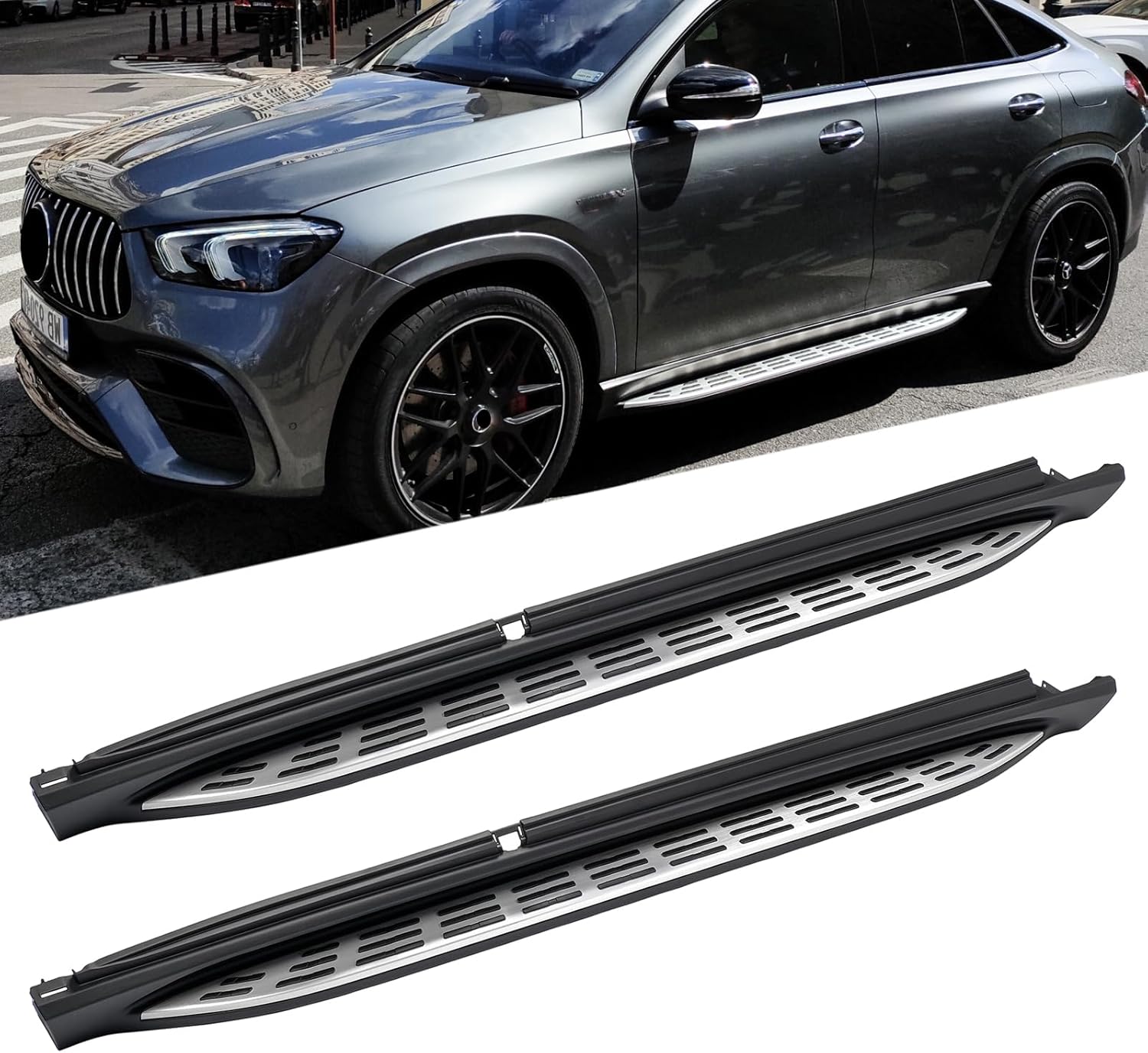 Running Boards Side Step Nerf Bars Compatible with 2020 2021 2022 2023 2024 Mercedes Benz GLE Coupe C167 GLE450 Coupe Not SUV