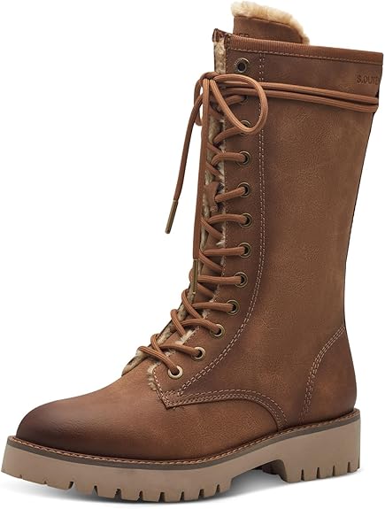 s.Oliver Dames Lace Boot Flat 5-26221-41 sneeuwlaarzen, cognac, 40 EU, cognac, 40 EU s.Oliver Dames Lace Boot Flat 5-26221-41 sneeuwlaarzen, cognac, 40 EU, cognac, 40 EU