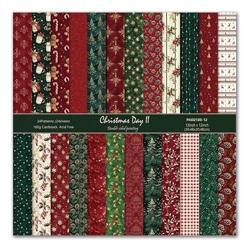 Christmas Scrapbook Paper Pad 12x12