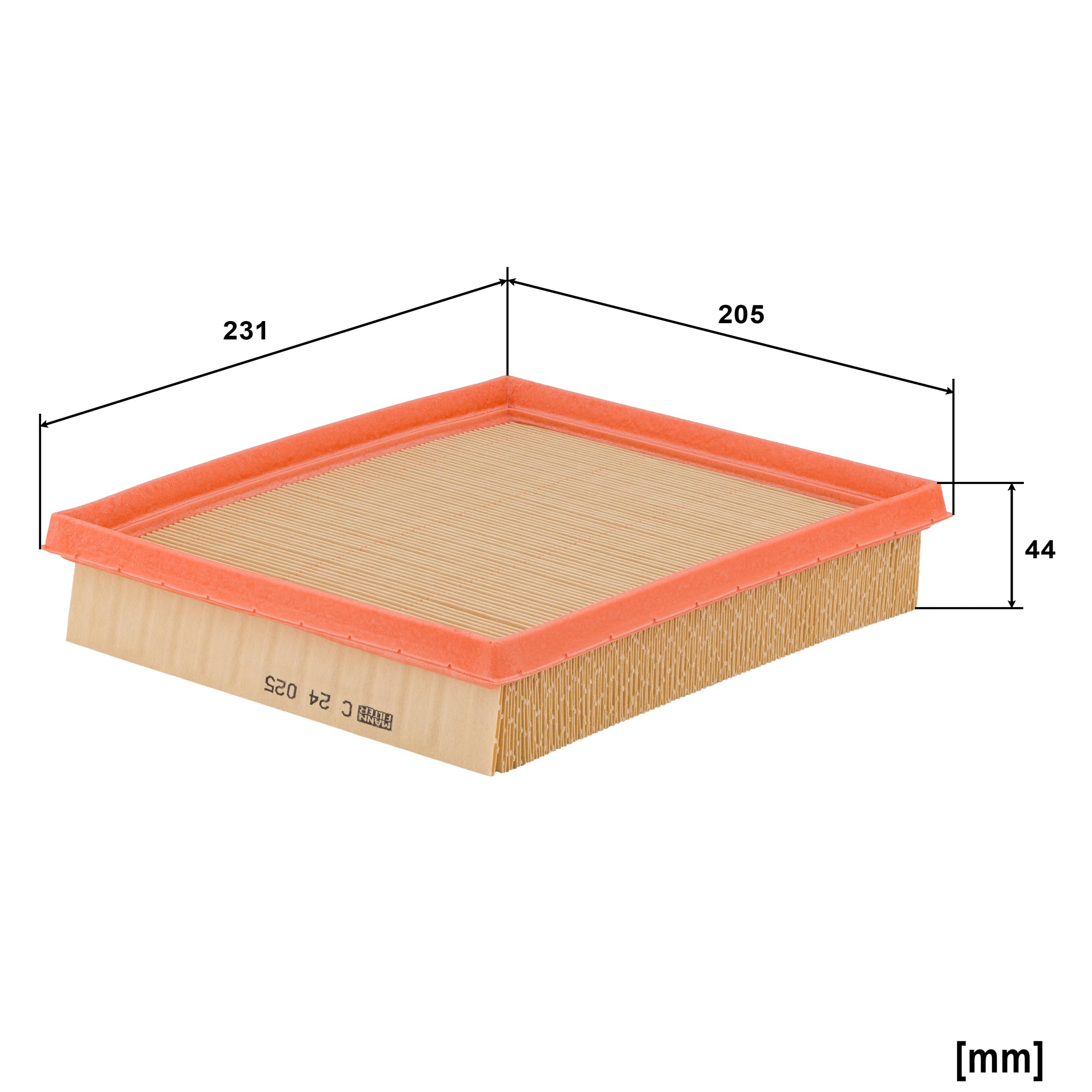 MANN-FILTER C 24 025 Luftfilter - für Pkw + Transporter | Kompatibel mit 1 (F20),1 (F21),2 Cabriolet (F23),2 Coupe (F22, F87),3 (F30, F80),3 Gran Turismo (F34),3 Touring (F31),4 Cabri