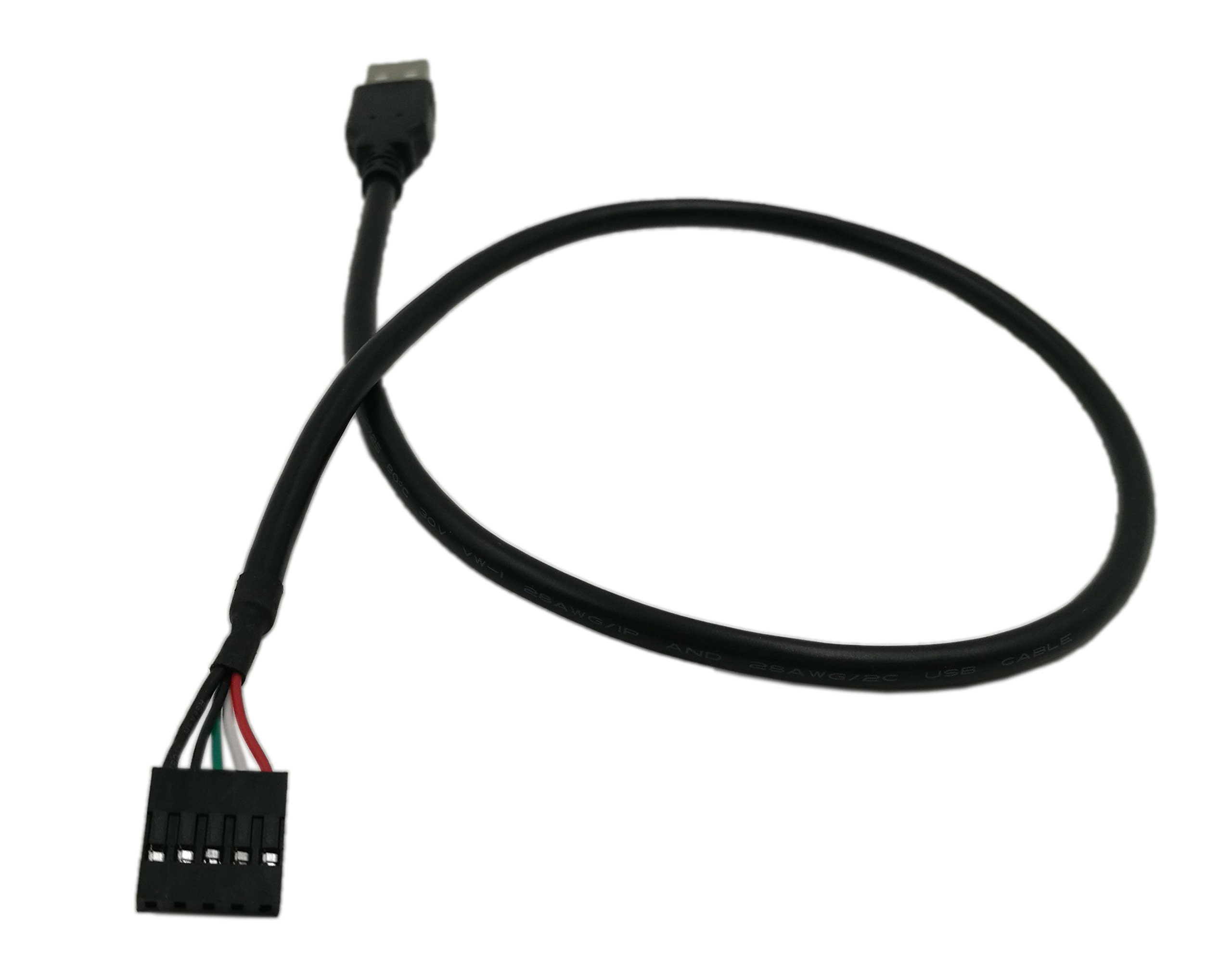 USB 2.0 tipo A macho a Dupont 5 Pin hembra cabecera placa base cable cable (19.7 in) 3