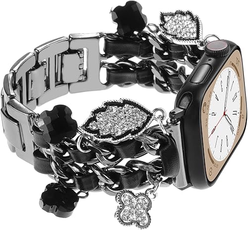 Miniatura 4 de REALSIGN Elegante pulsera de metal compatible con Apple Watch Band de 1.496 in 1.575 in 1.614 in 1.654 in 1.732 in 1.772 in 1.929 in, pulsera de