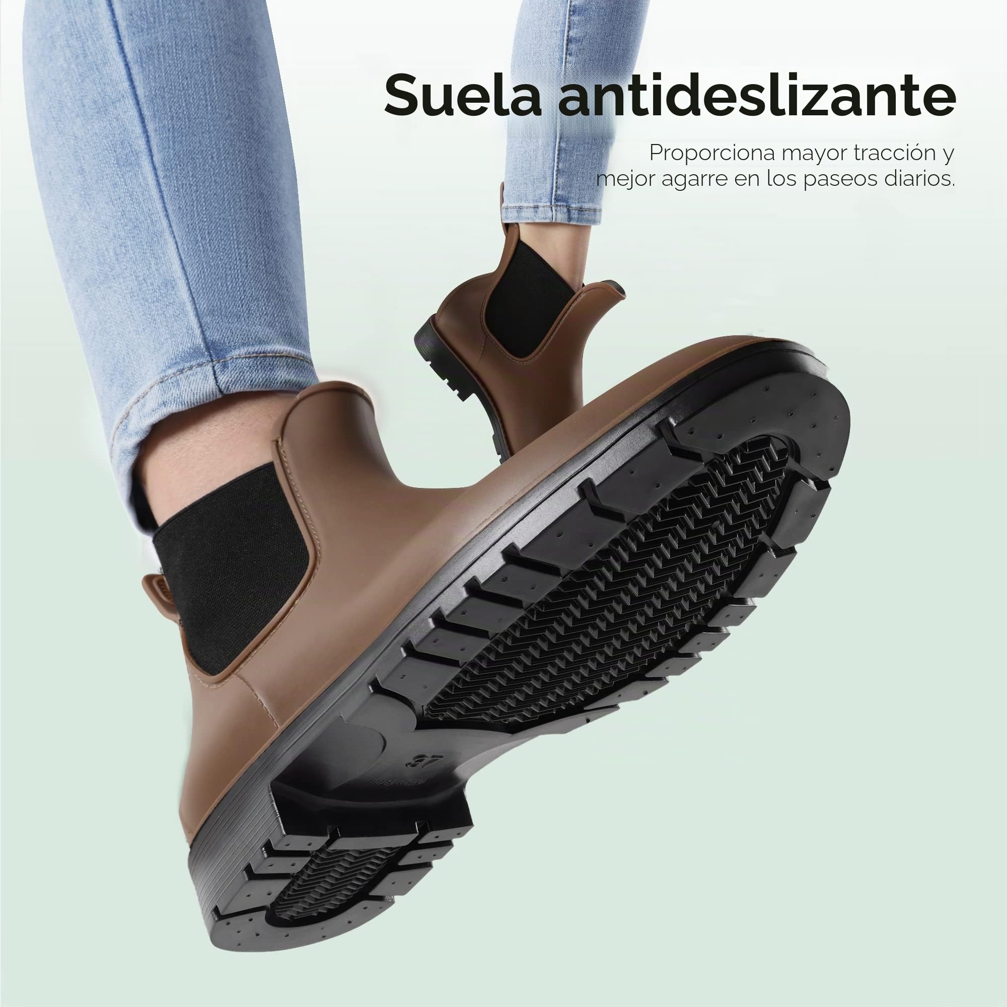 DREAM PAIRS Botas de Agua Mujer Chelsea Impermeable Wellington Botines de Goma Antideslizante Flexible