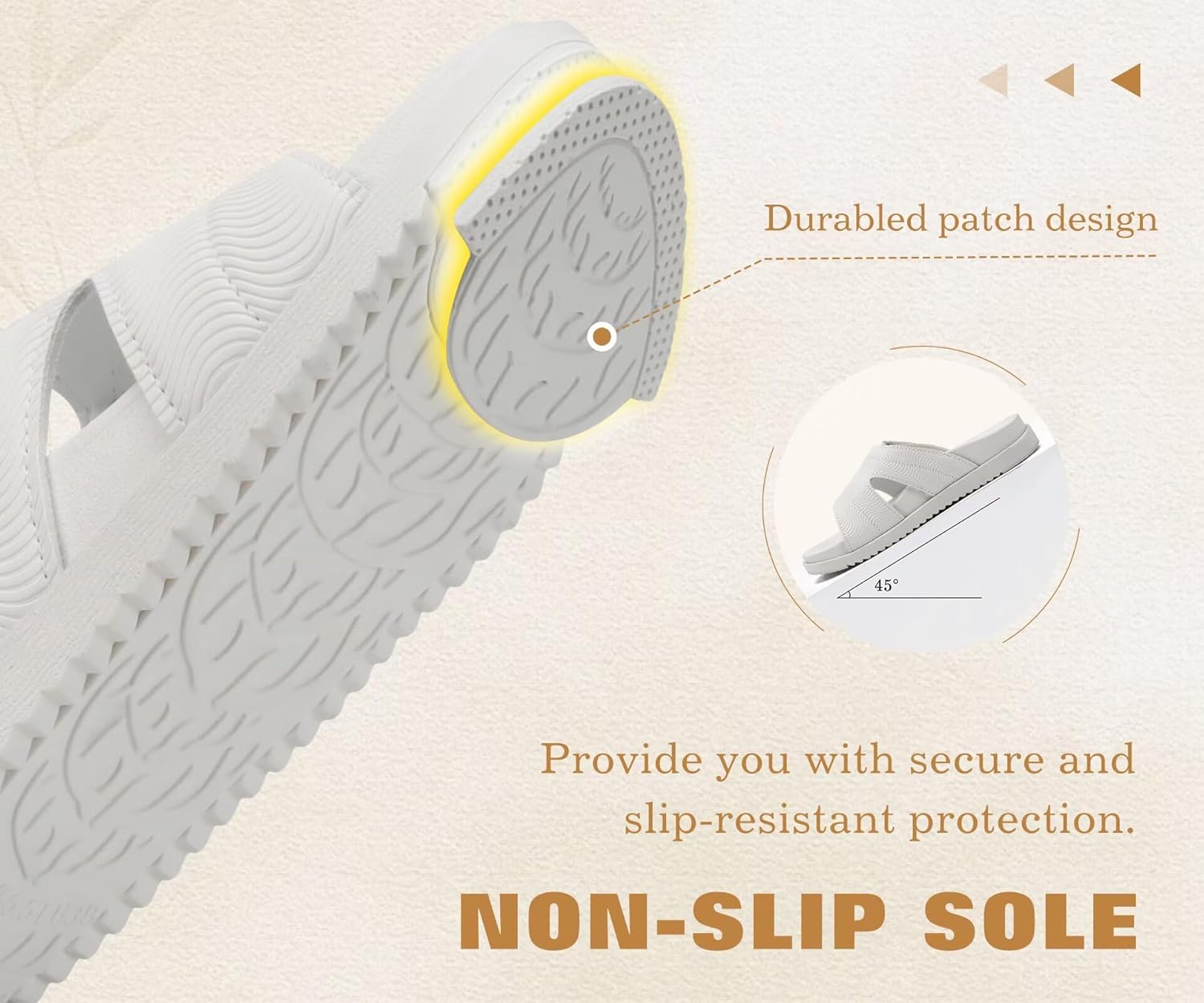 KuaiLu Womens Dressy Orthopedic Sandals Lightweight Cushion Foam Slides Sport Recovery Walking Slippers with Plantar Fasciitis Arch Support - Image 8