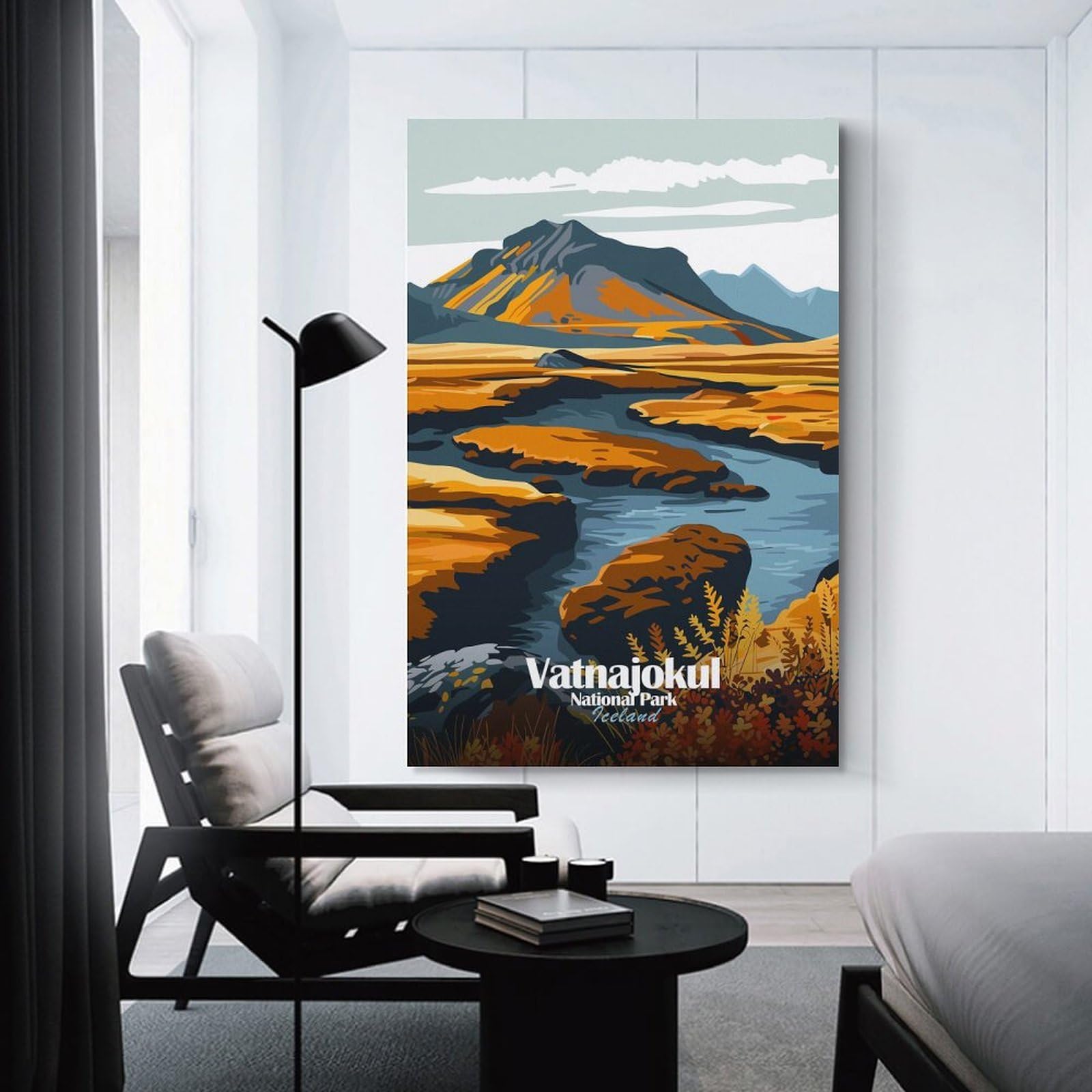 Junmoney Home Decor Wall Art Vatnajokull National Park Iceland Landscape, 20x30inch(50x75cm), for Gallery Wall Decor And Room Displays, An Easy Match for Collected Prints