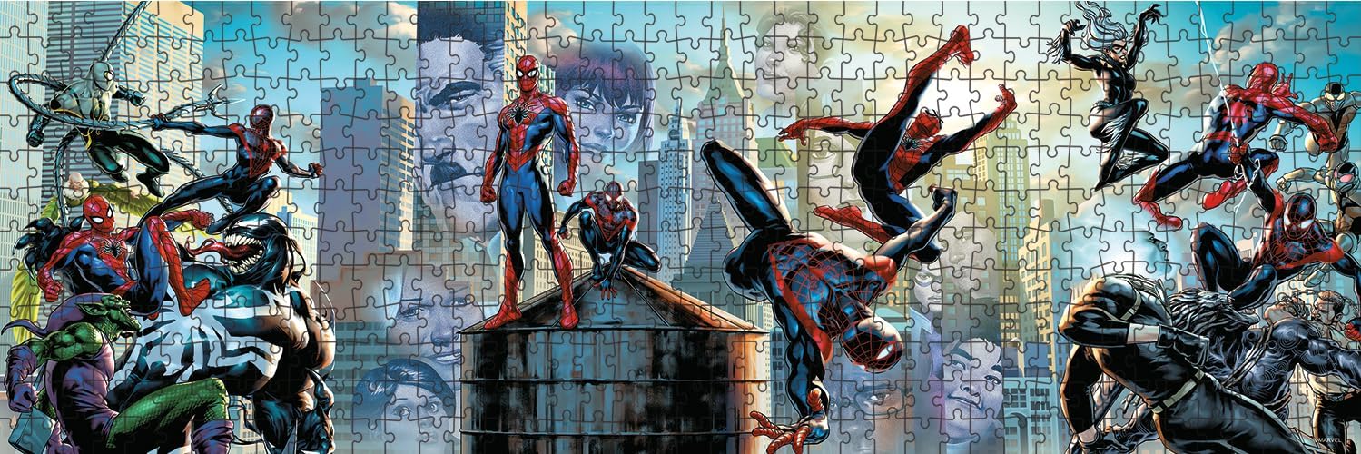 Buffalo Games - Marvel - 4 X 1 Multipack - Spider-Man - Multi-Piece Jigsaw Puzzles for Adults - Challenging Puzzle Perfect for Game Nights - Finished Size Varies