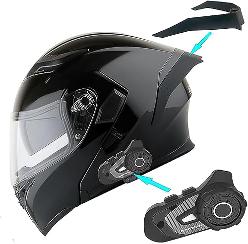1Storm Casco modular de cara completa para motocicleta con doble visera abatible, protector solar HB89