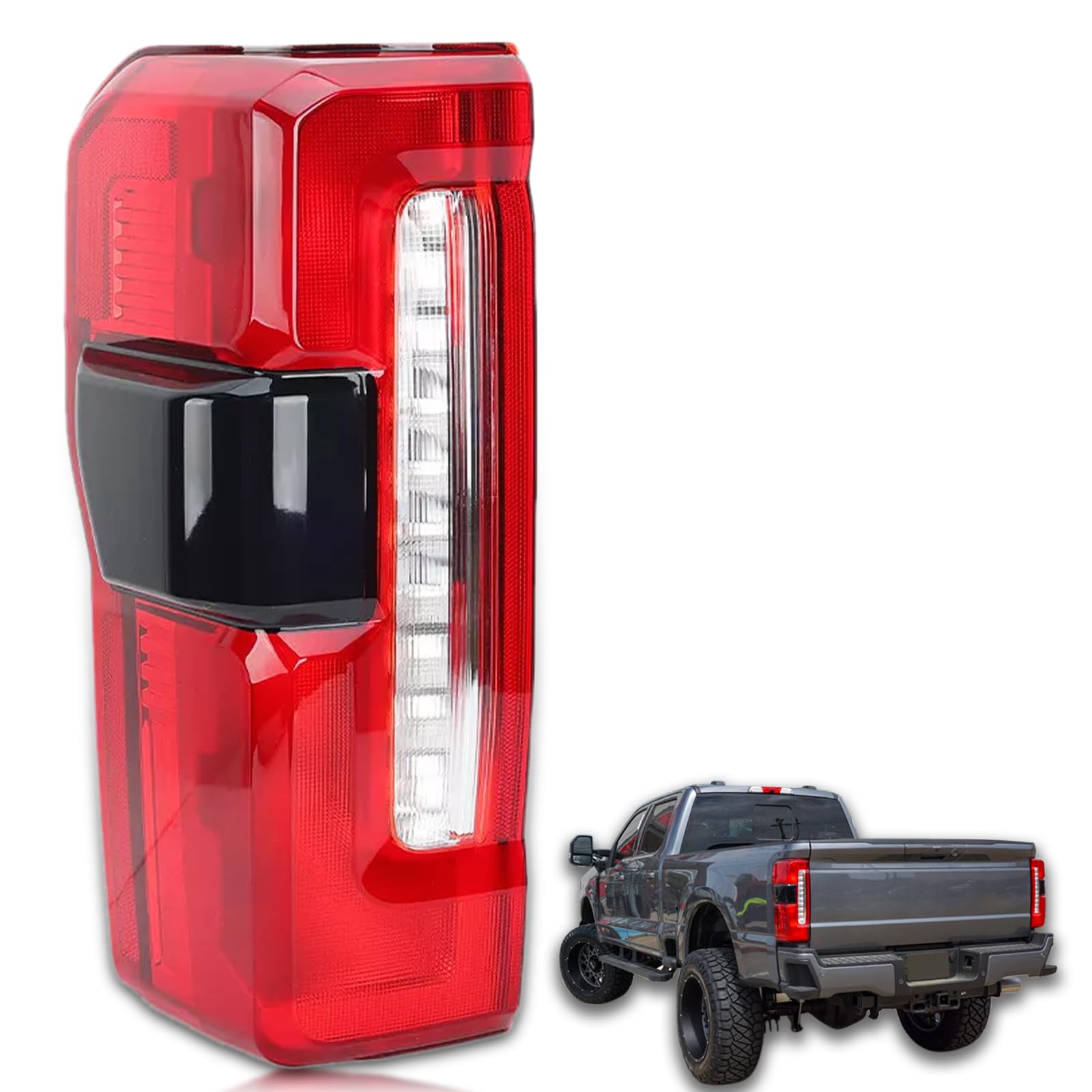LED Tail lights Compatible with 2023 2024 2025 Ford F250 F350 Super Duty w/Blind Spot LED&Halogen Type Rear Brake Lamp Replace# PC3Z13405B FO2800294 (
