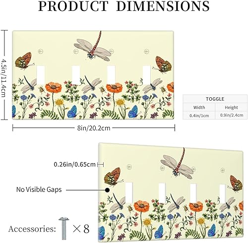 Miniatura 345 de Placa de pared dúplex de receptáculo de dispositivo de 1 gang de madera envejecida blanca gris con veta de tablón, cubierta de enchufe eléctrico de