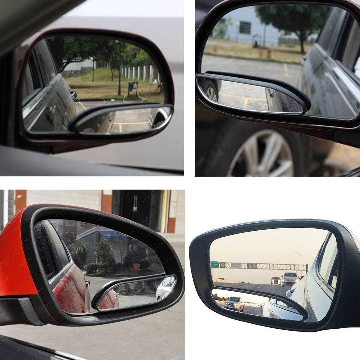 Specchietti Per Angoli Ciechi Auto - 2 Pezzi, Universali, Convessi, Regolabili, IP67 Impermeabili