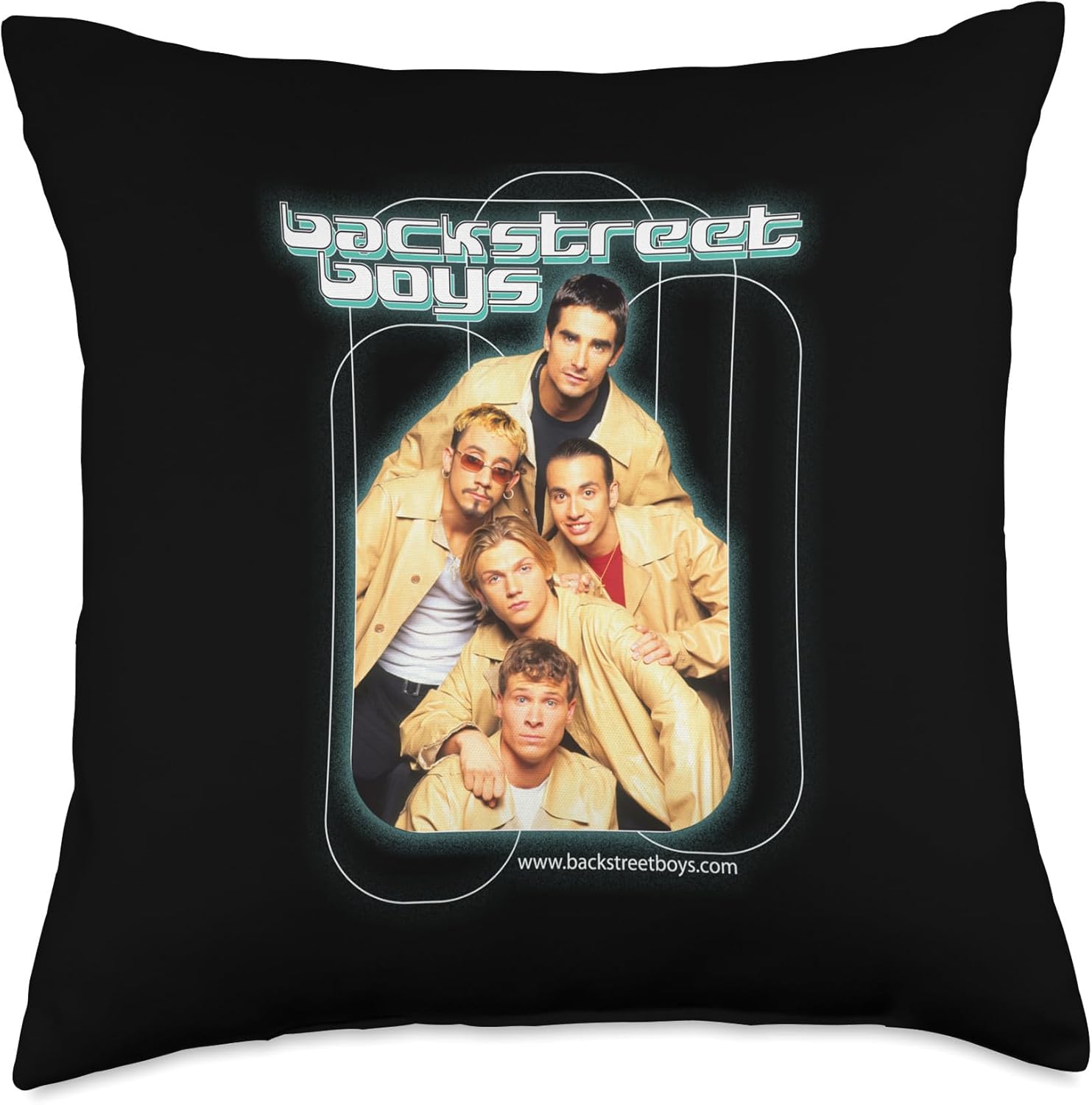 Backstreet Boys Retro Glow Photo Throw Pillow