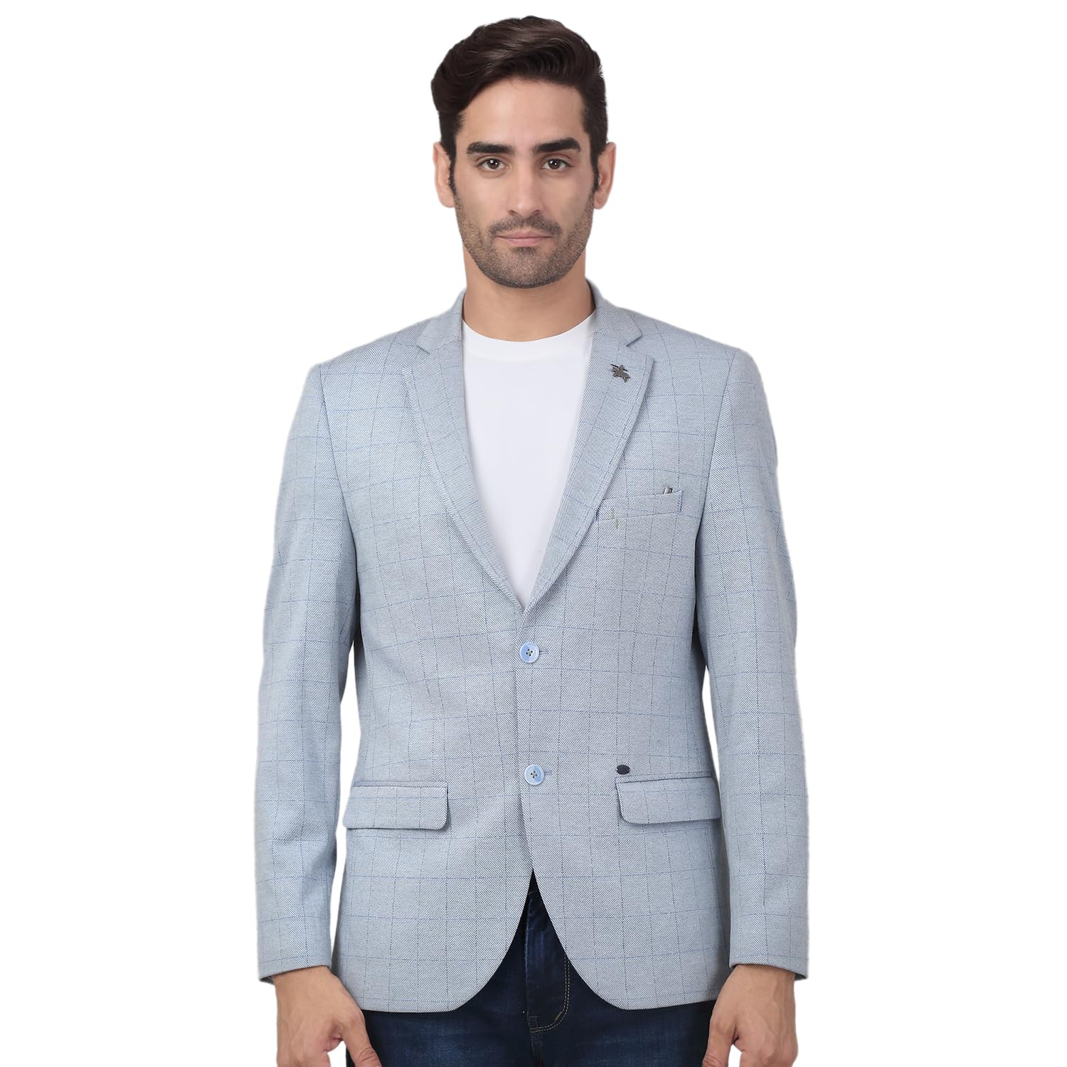 cantabil Checkered Full Sleeves Notch Lapel Casual Blazer for Men | Casual Blazer for Men | Men Blazer for Casual | Blazer for Men Casual (P_MBZC00055)-picture-54