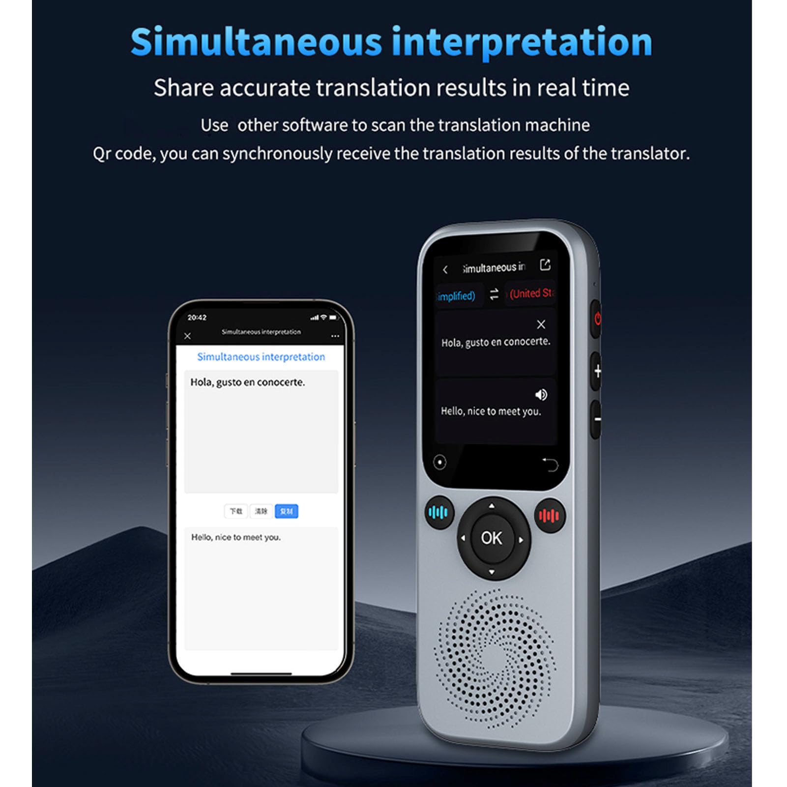 Jectse Dispositivo de Traducción de Idiomas, Traductor de Voz AI en Tiempo Real para 138 Idiomas, Traductor Instantáneo con Pantalla Táctil de 2.0 '' Compatible sin Conexión/en