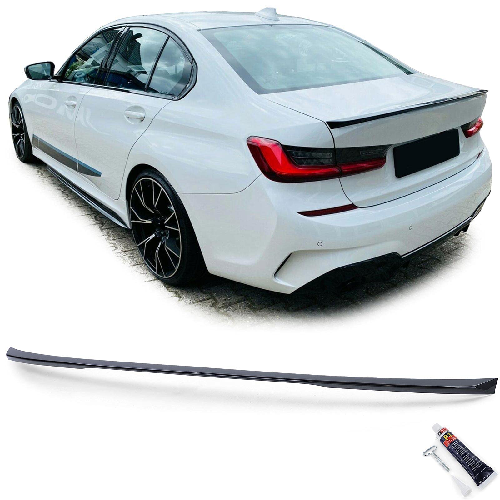 Heckspoiler Lippe Performance Schwarz Glanz mit ABE für 3er BMW G20 2019-2022