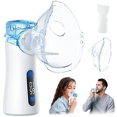 Smart Nebulizer Machine - Low Noise Nebulizer For Adults & Kids With Timer Digital Display And 3 Reusable Masks, Portable Nebulizer For Breathing Treatment, Home Use And Travel Best Price | Specs - View #5