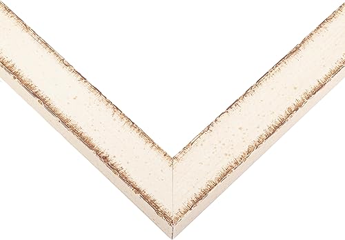 Miniatura 1 de Marco de fotos de madera real blanca de 19 x 19 pulgadas de ancho de 1.25 pulgadas  Profundidad del marco interior de 0.5 pulgadas  Marco de fotos