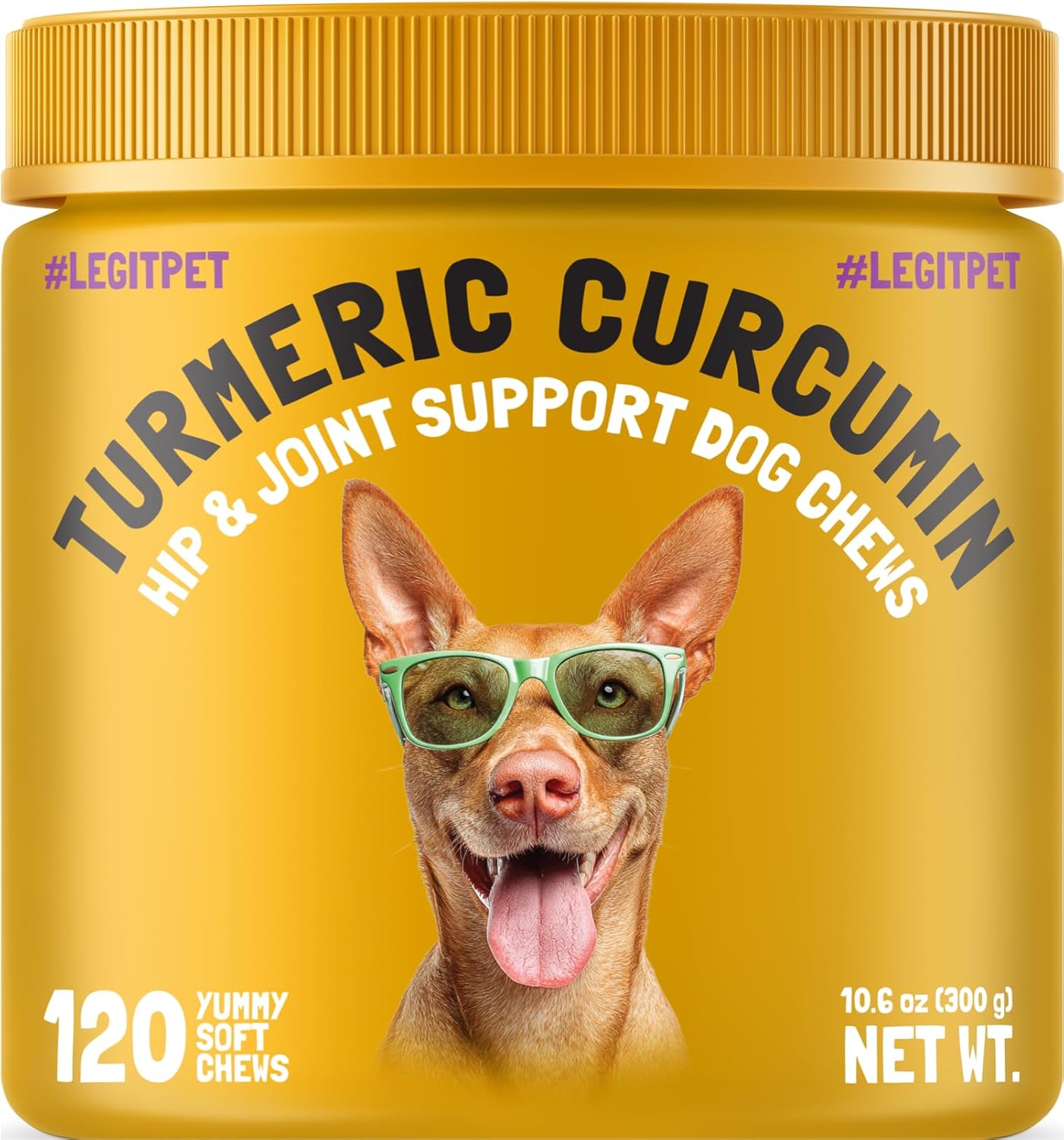 Turmeric Curcumin Hip & Joint Dogs Supplement Anti-Inflammatory Support for Arthritis & Mobility with Collagen & BioPerine Pain Relief Antioxidant Digestive Cardiovascular and Liver Health 120 Chews