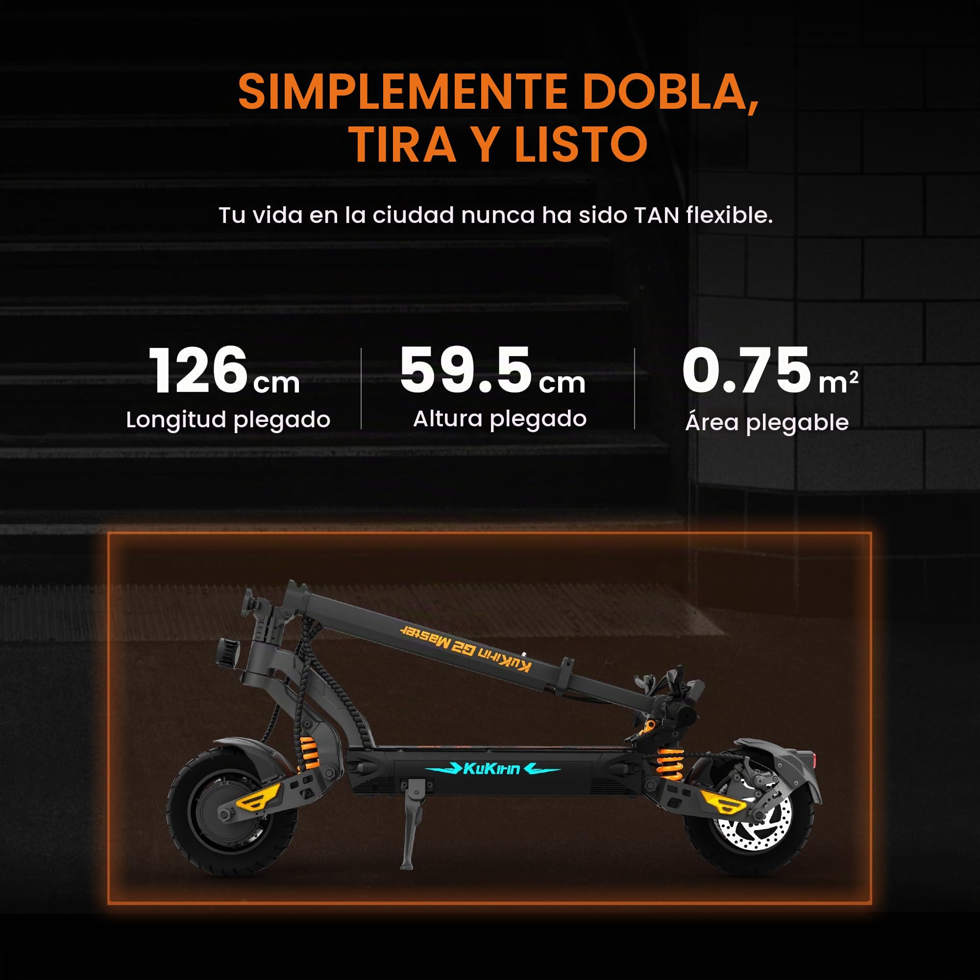 KuKirin G2 Master Patinete Eléctrico, Doble Motor, Batería 52V, Amortiguación Hidráulica, Pantalla LCD, Plegable, Manillar Ajustable, Luces LED