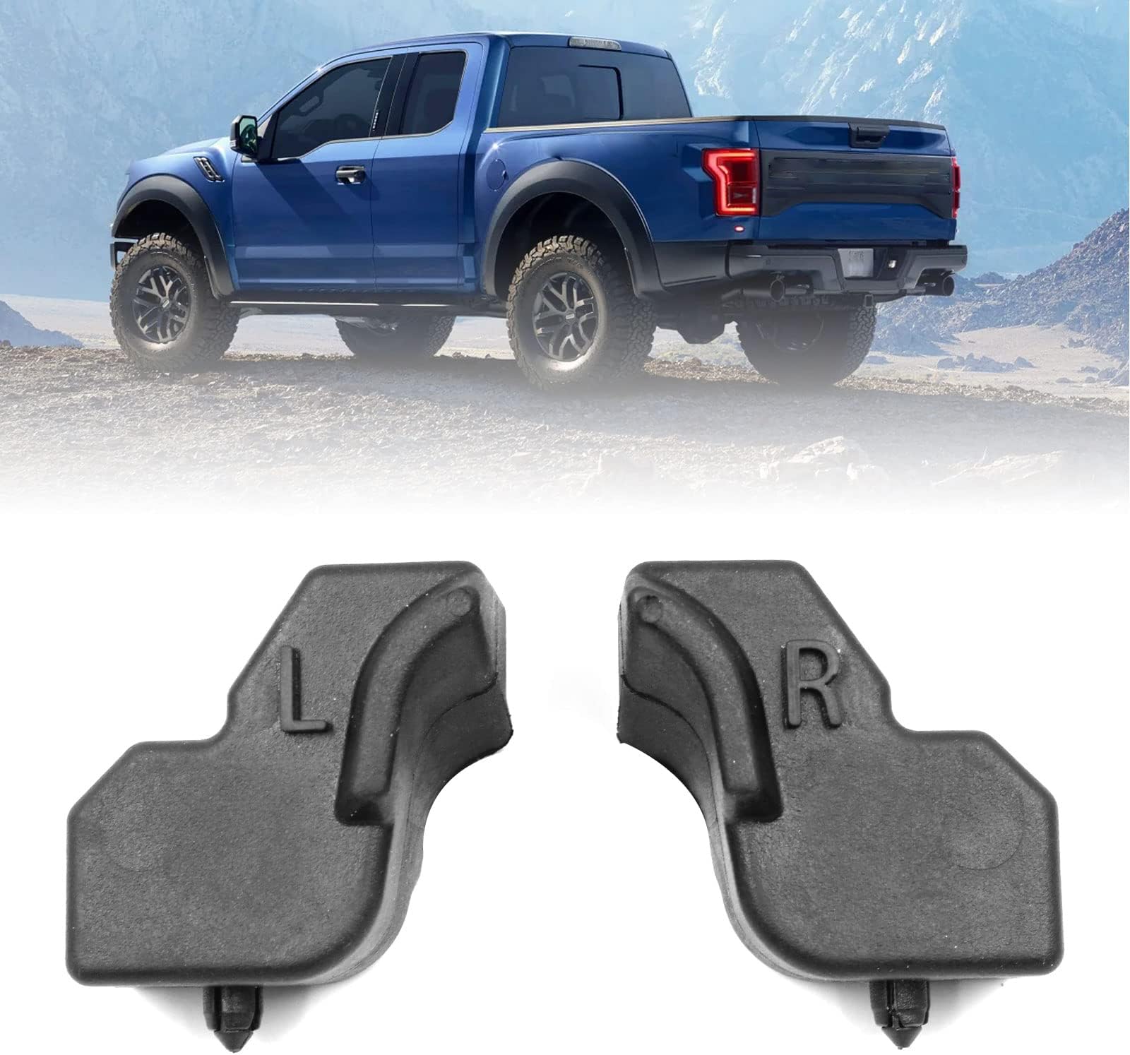 Tailgate Rubber Bumper Cushion Compatible with 2015-2022 Ford F150 w/ 5.5 Foot Box Left Driver and Right Passenger Side Tail Gate Rubber Stop Replace # FL3Z-99439A00-B FL3Z-99439A00-A
