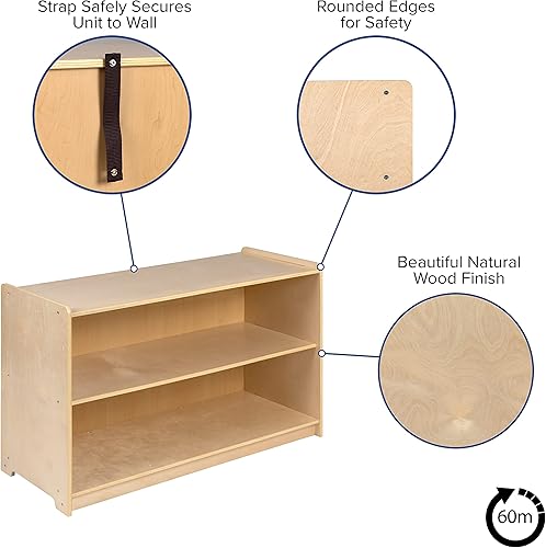 Miniatura 69 de Flash Furniture Hercules Series - Gabinete de almacenamiento de madera de 5 secciones para aula, gabinete de almacenamiento para aula escolar con 5