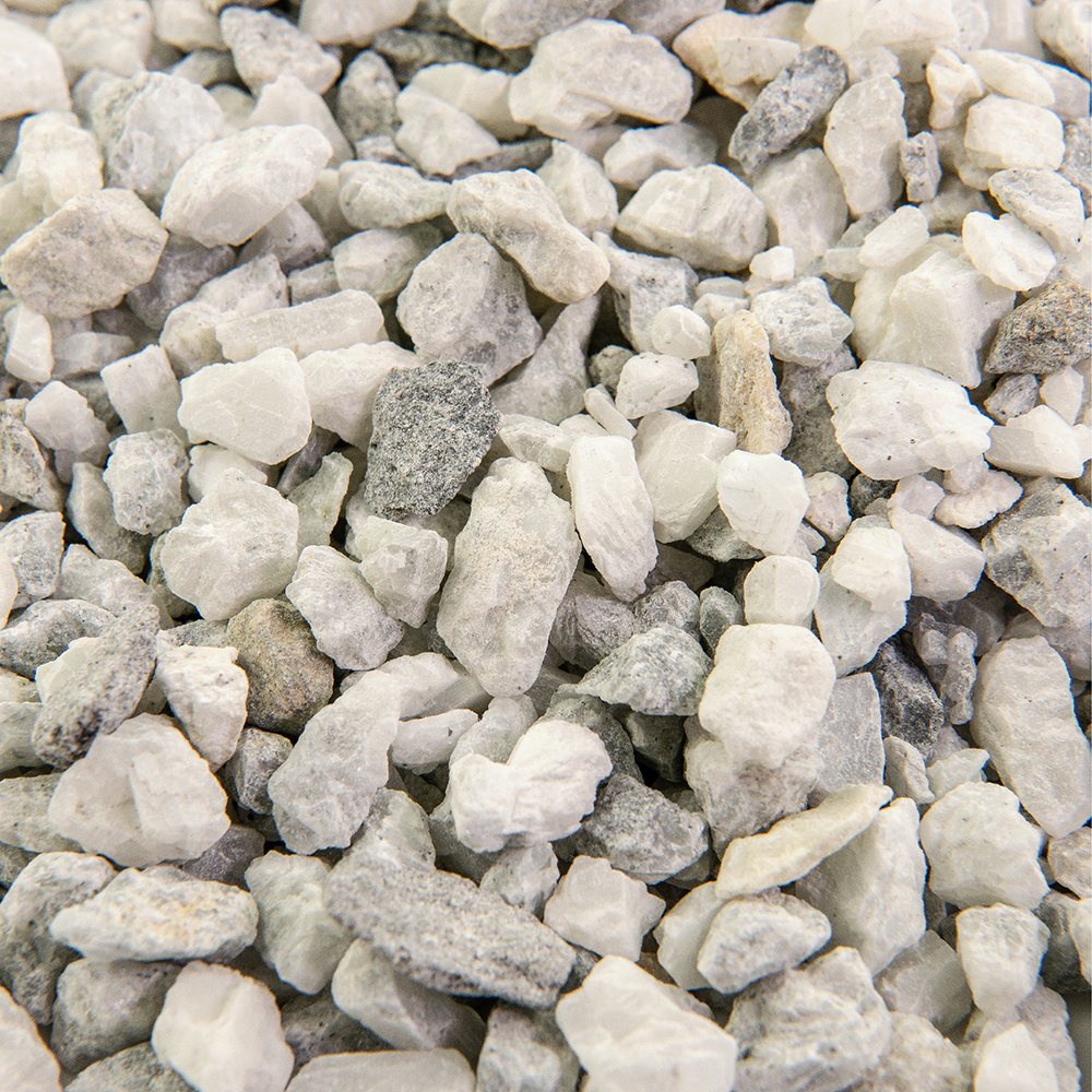 Southwest Boulder & Stone Landscape Rock and Pebble | 20 Pounds | Natural, Decorative Stones and Gravel for Landscaping, Gardening, Potted Plants, and More (White Ice, 3/8 Inch)