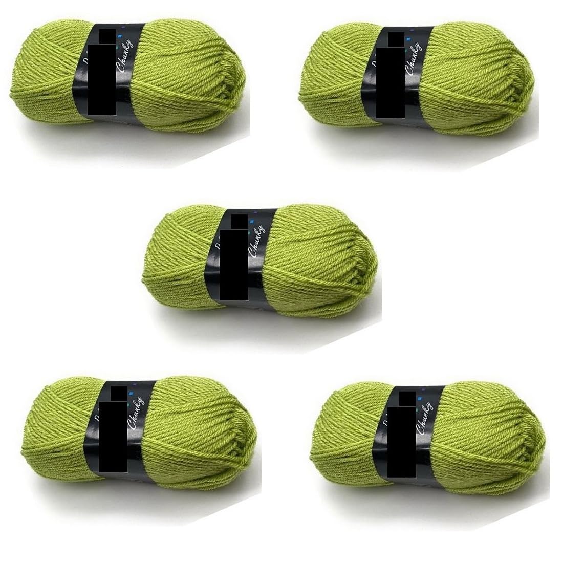Lana gruesa verde ovillos 100g Cygnet lote para tejer bufandas