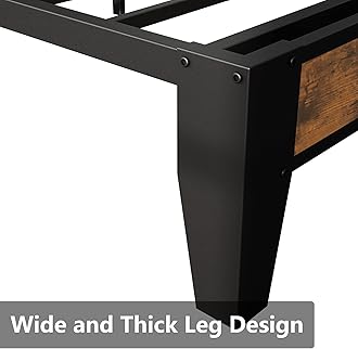 LIKIMIO Twin XL Bed Frames, Storage Headboard with Charging Station, Solid and Stable, Noise Free, No Box Spring Needed, Easy Assembly