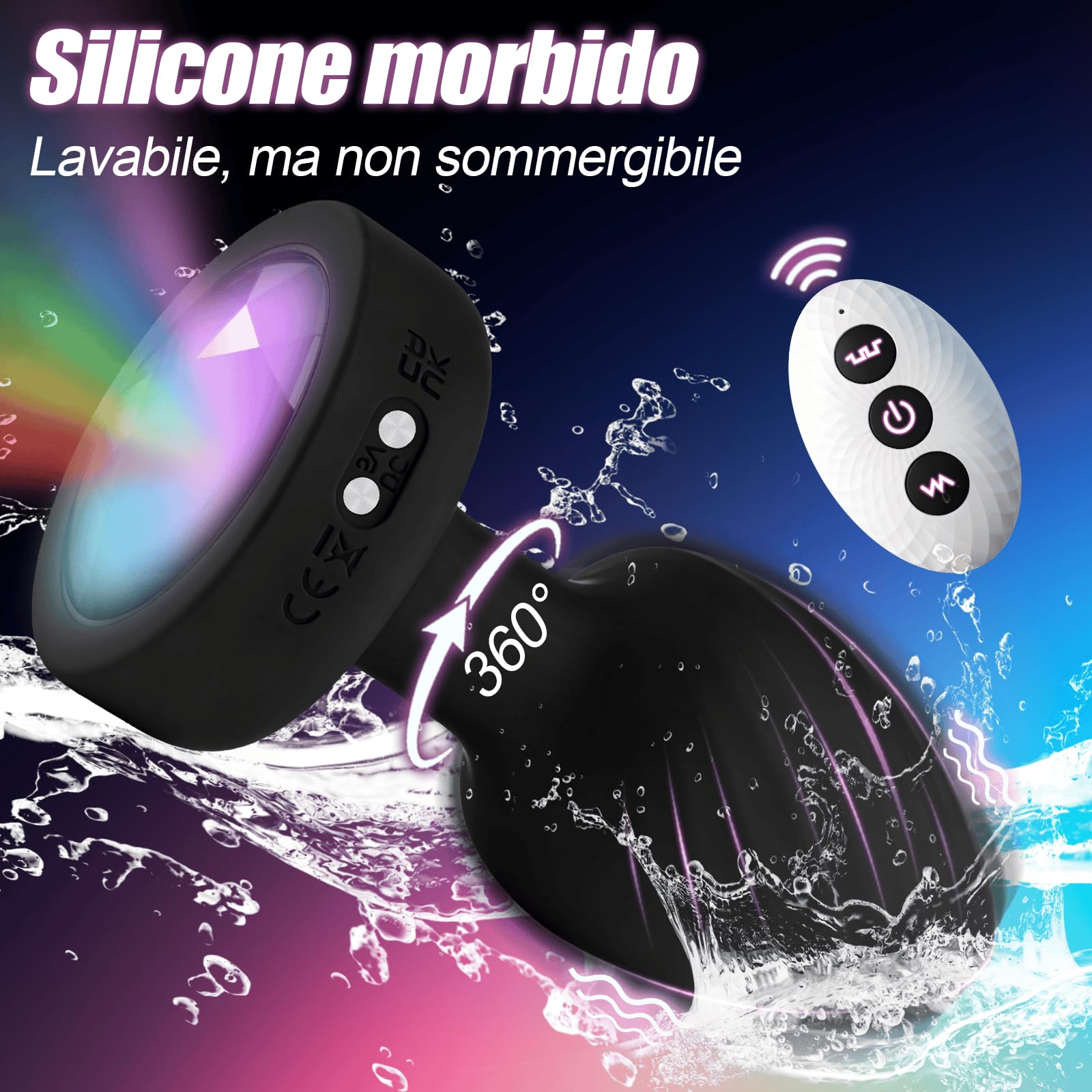 Plug Anale Vibrante, Stimolatore Prostata, Plug Anale Dilatatore Donna con Telecomando, Vibratoreper Uomo Professionale Prostata Vibratore con Modalità 7 Toys Sessuali per Uomini Nero