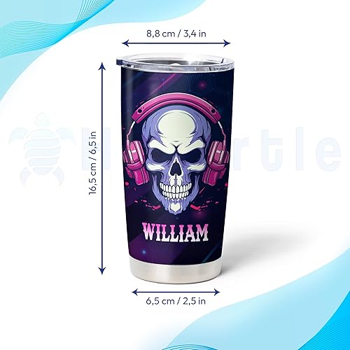 Miniatura 3 de Hyturtle Vaso personalizado para juegos con texto en inglés "I I'm Gaming Do Not Disturb Gamer", vaso de café de acero inoxidable de 20 onzas y 30