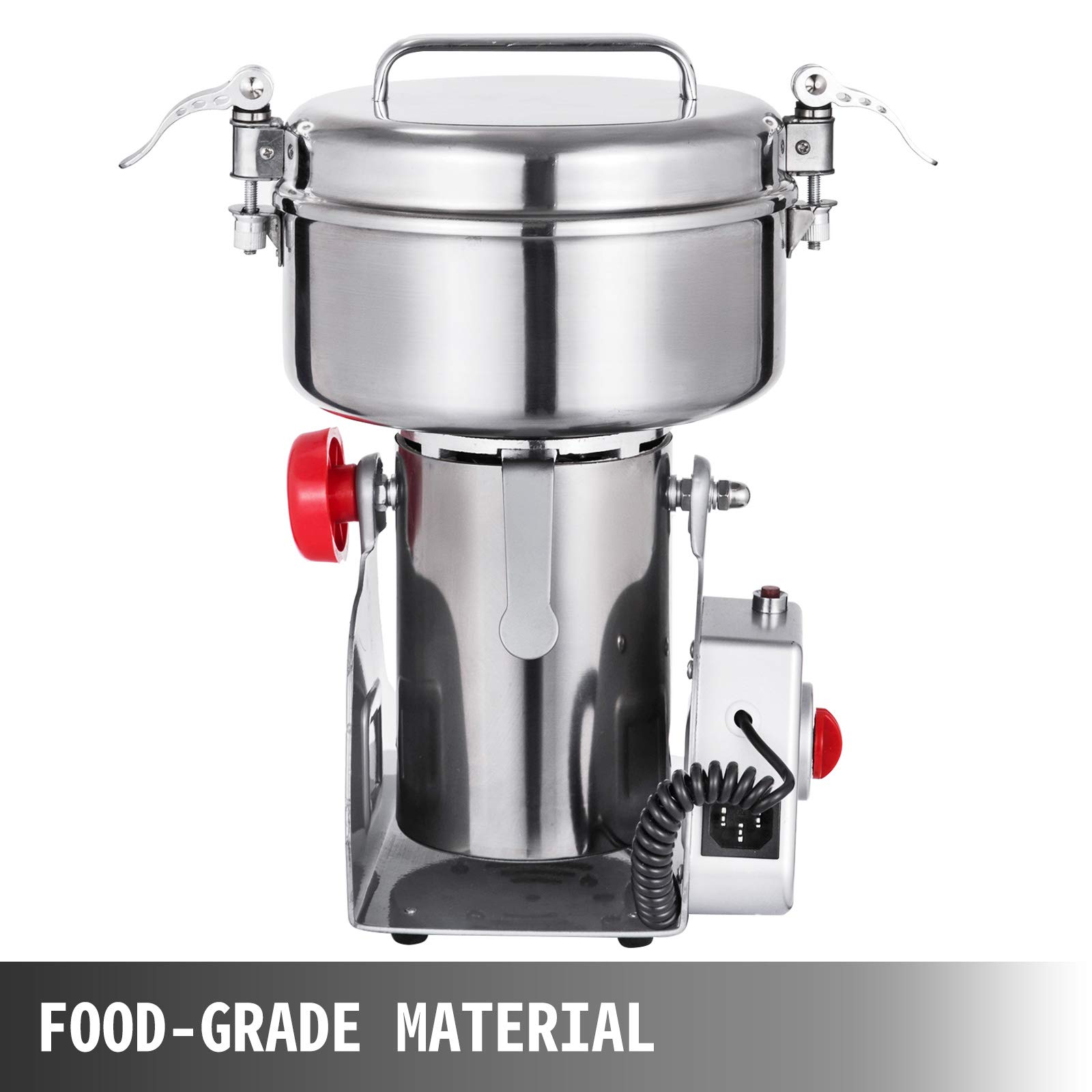 SucceBuy 1000g Moulin à Grain Céréale Électrique 2800W 25000r / Min Moulin Graines de Lin Broyeur Muscade Noix en INOX Moudre Herbes Plantes Médicinales Epices Céréales et Haricots 1000g