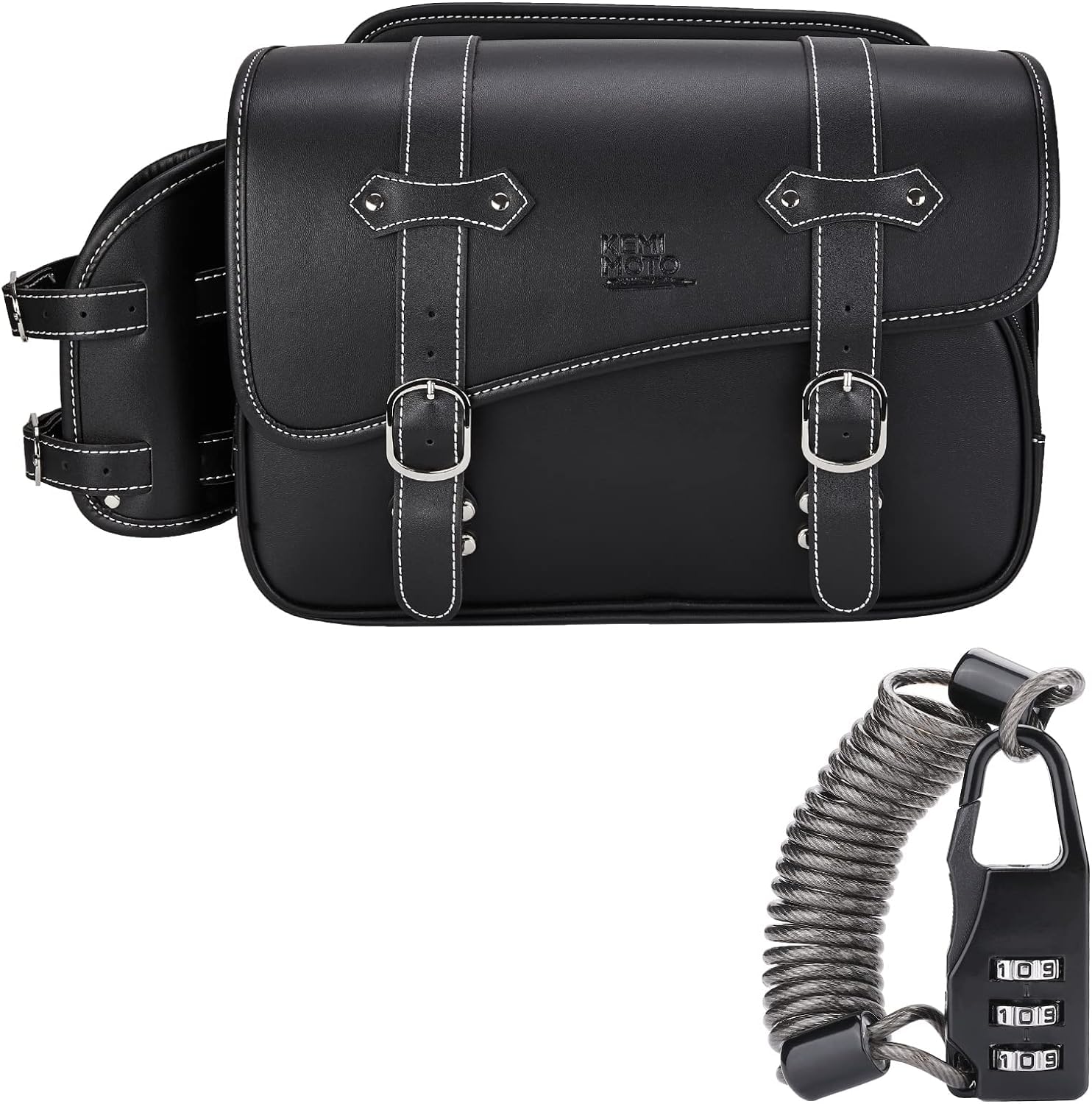 Amazon | KEMIMOTO バイク サイドバッグ 10L 盗難防止ダイヤル
