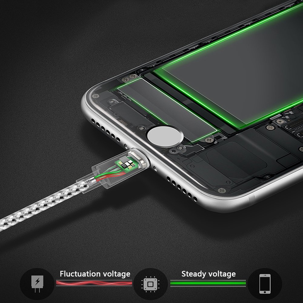 Blасk Frіdау - 40% оƒƒ 6Pack(3ft 3ft 6ft 6ft 10ft 10ft) for iPhone for Lightning Cable Certified Braided Nylon Fast Charger Cable Compatible with iPhone Max XS XR 8 Plus 7 Plus 6s 5s 5c Air iPad Mini iPod (Gray&White)