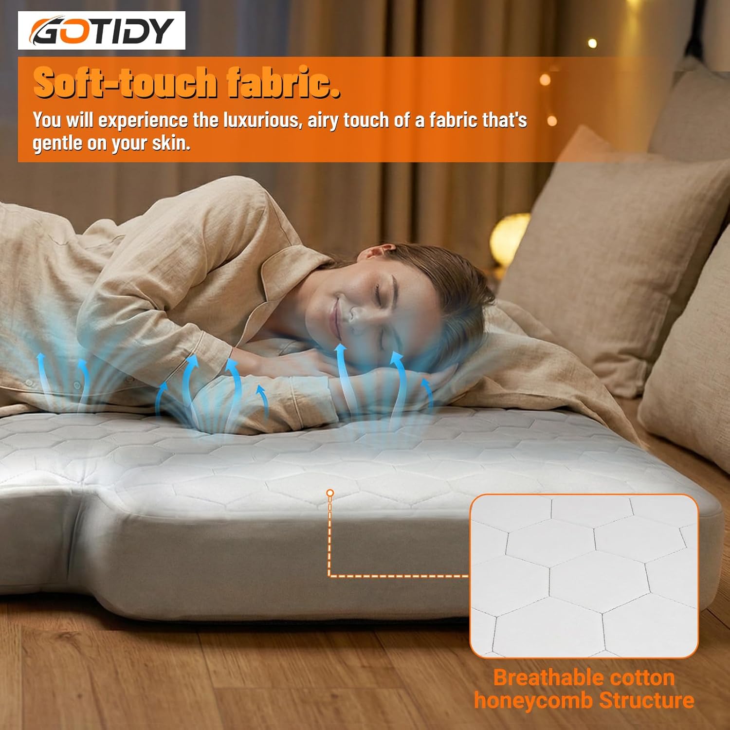 SUV Air Mattress, Extra Sturdy & Comfortable, SUV Mattress with Durable Fabric Cover & Built-In Breathable Cotton Layer & Built-in Pump, Fit for Large and Mid-Size SUVs like RAV4/Highlander/Traverse