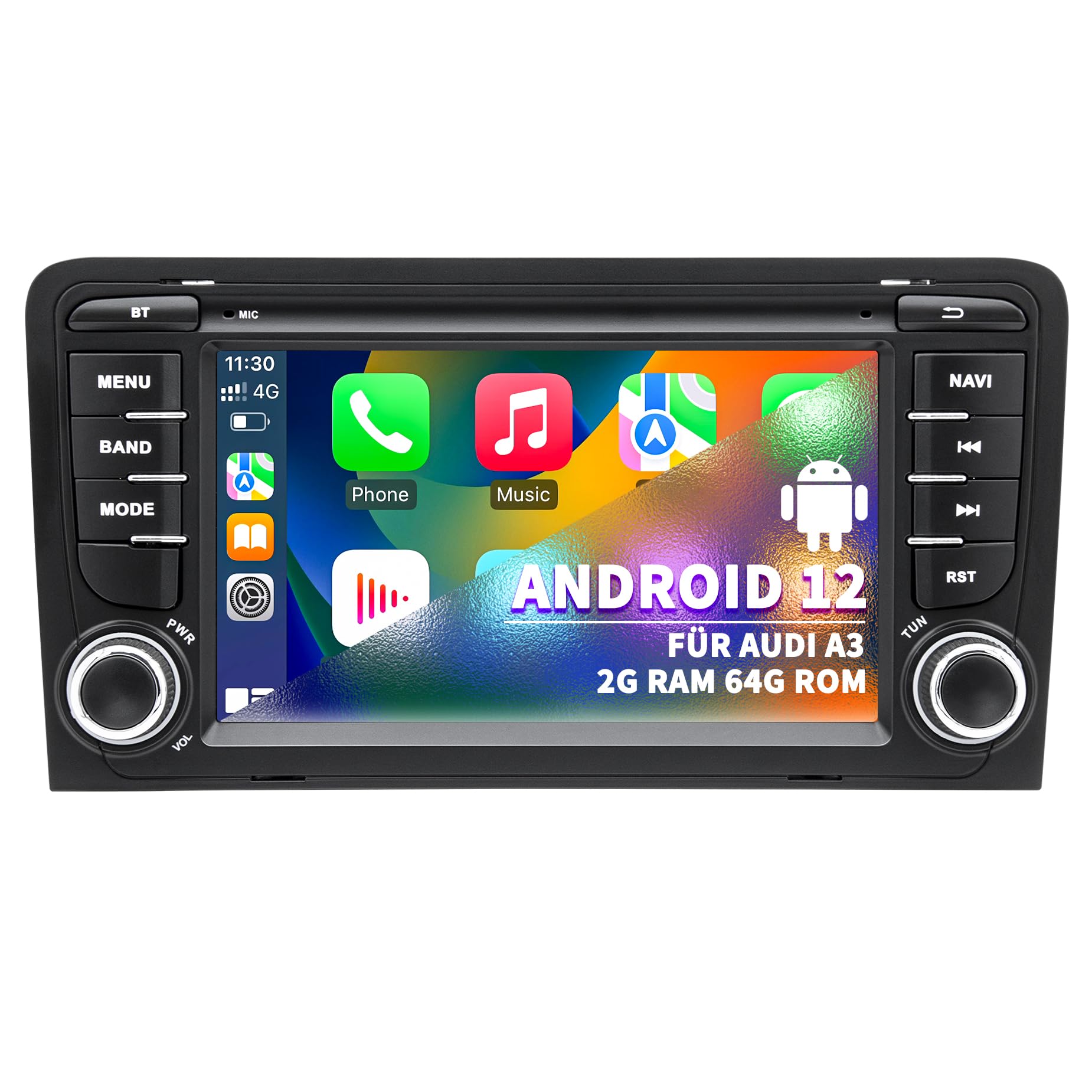 Autoradio GOHHDL Android 7″ Per Audi A3 S3 8P RS3 (2003-2012) – 2G+64G – Wireless CarPlay E GPS