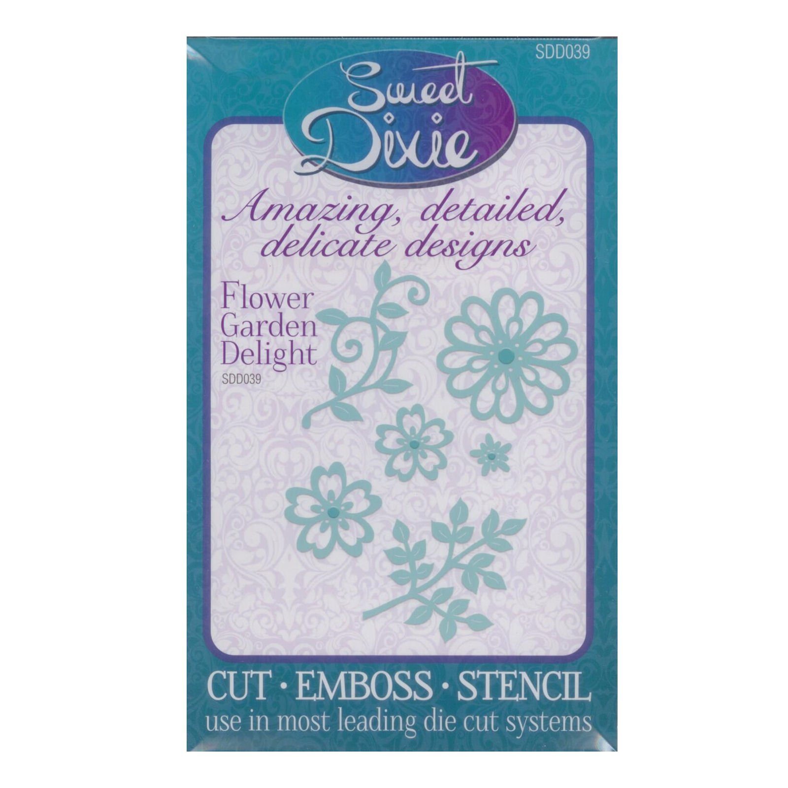 Sweet Dixie SDD039 Flower Garden Delight Die, Metal, Grey, 23.3 x 13 x 0.8 cm