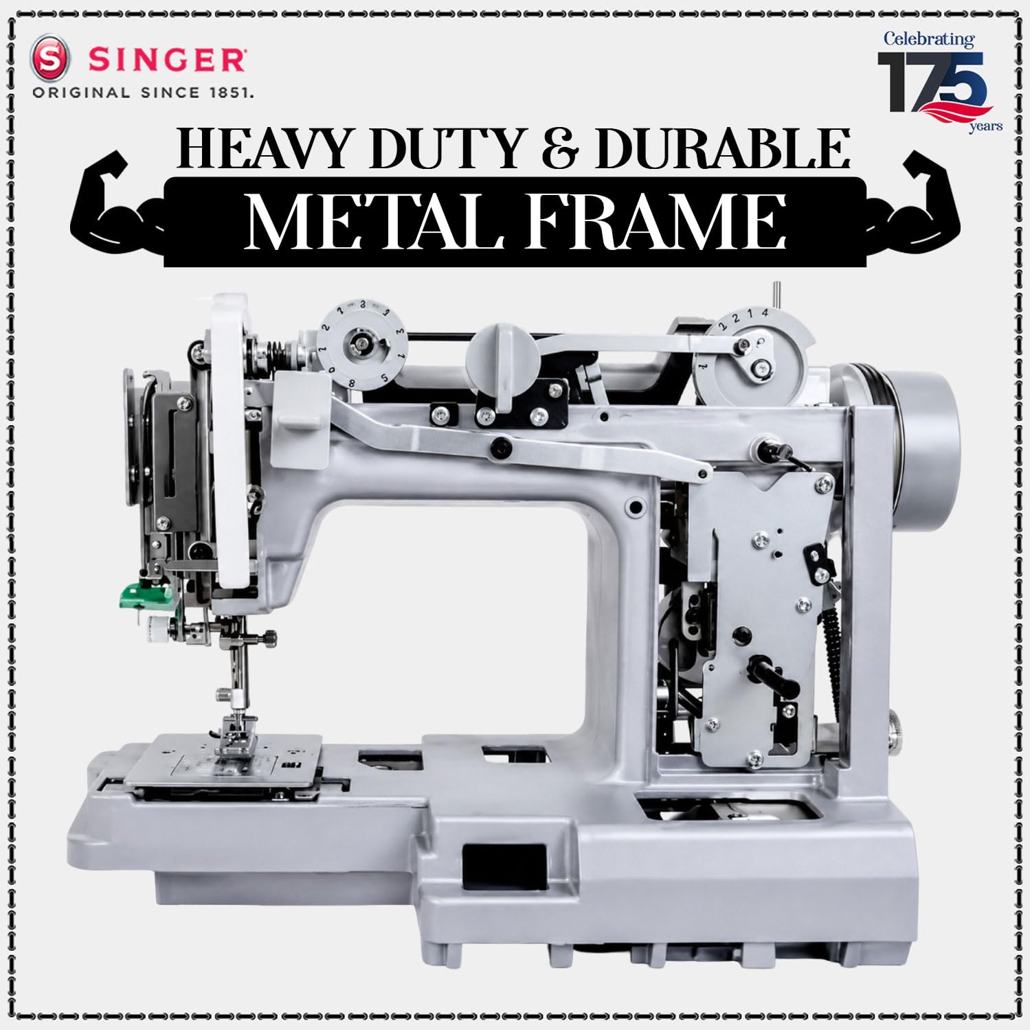 SINGER HD 4323 BLDC Sewing Machine Electric | 23 Built-In Stitches | 58 Stitch Functions | 1-Step Buttonhole | Adjustable Width (6mm) & Length | LED Light | Automatic Bobbin Winding | Easy Stitch Dial — Amazon image 5