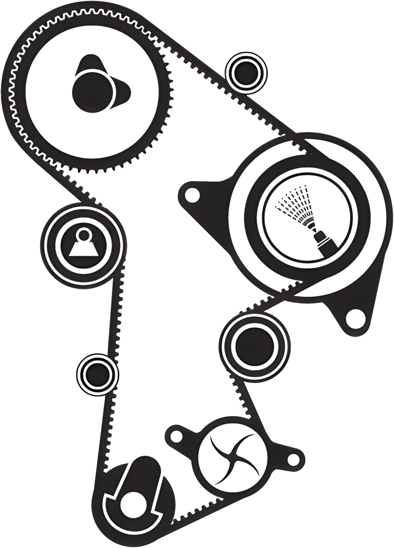 SKF Water Pump And Timing Belt Kit With Studs And Gaskets/Seals VKMC 01148-2 Height 171 mm Length 271 mm Width 142 mm - OE Quality