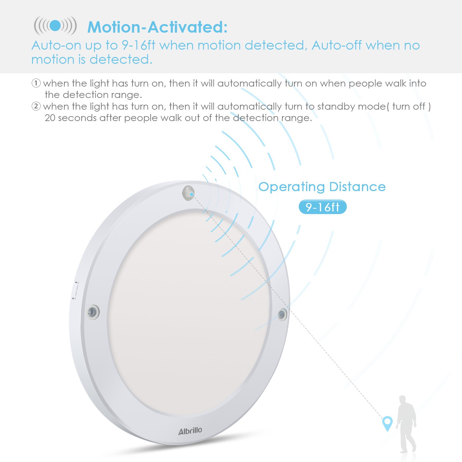 Plafonnier LED 18W, Eclairage Rond, Lampe de plafond, Blanc Chaud 4000K, Equivalent à Lampe incandescent 130W, 1300lm, parfait pour salon, couloir, salle de bain, cuisine etc.