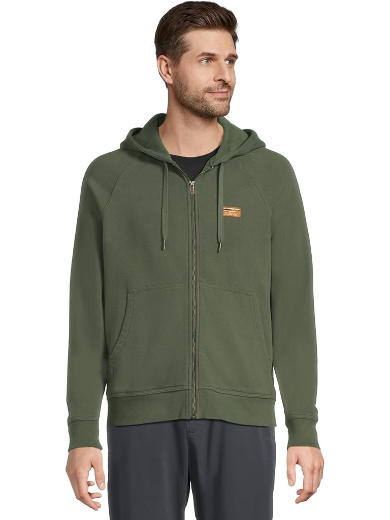 Green L.L.Bean Katahdin Iron Works® Full-zip Sweatshirt Hooded