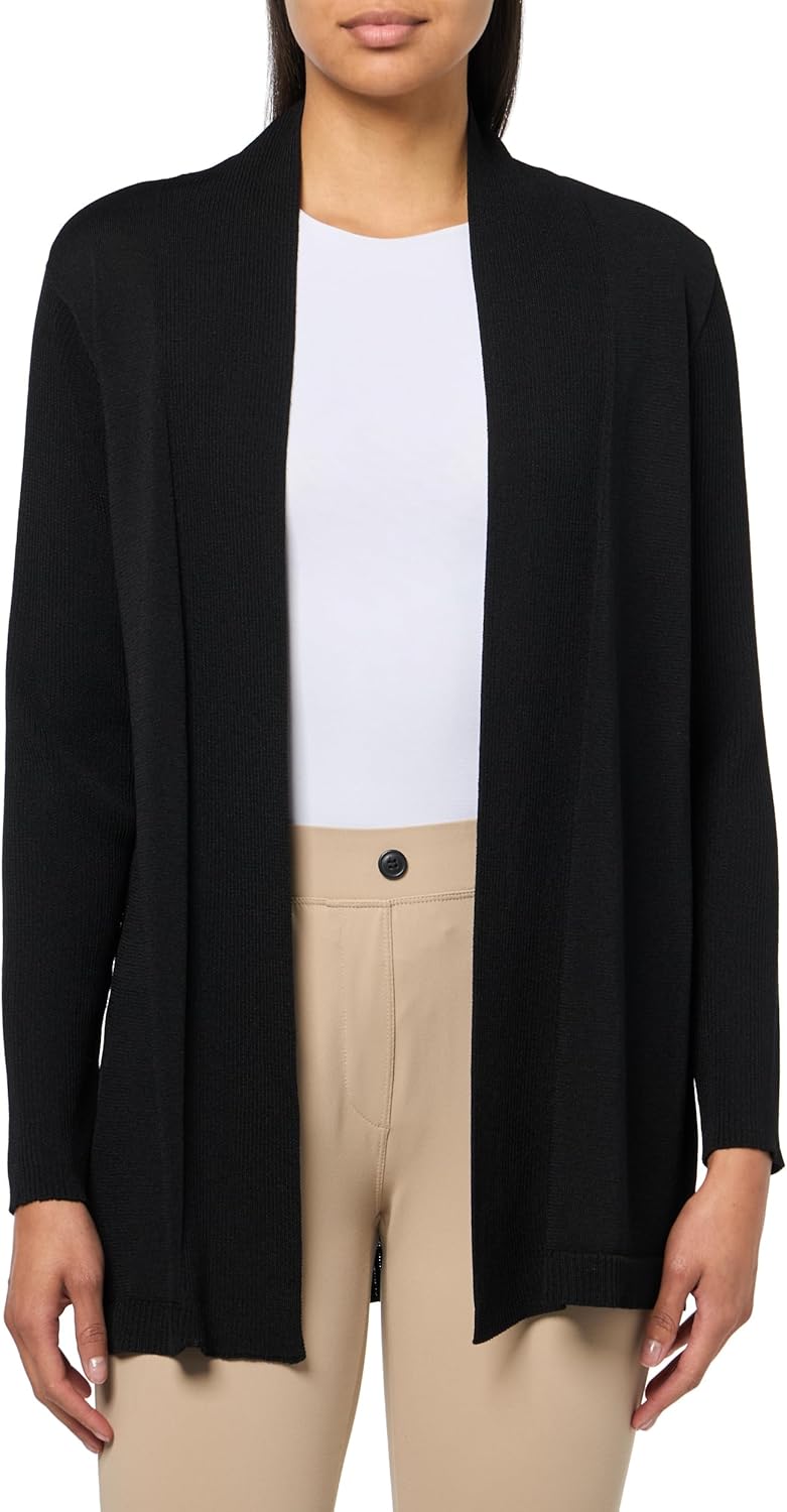 Anne Klein Womens Sonoma Cardigan W Rib Collar