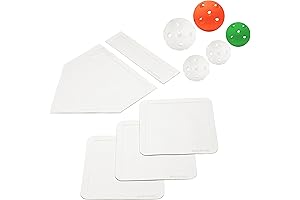 USTAR Baseball & Softball 5 Piece Base Set + 5 Piece Plastic Training Balls