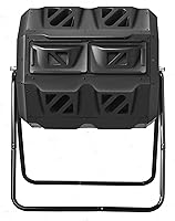 TerraTurner 43 Gallon Dual Chamber Tumbling Composter with Stainless Steel Pivot - Easy Turn Compost Bin