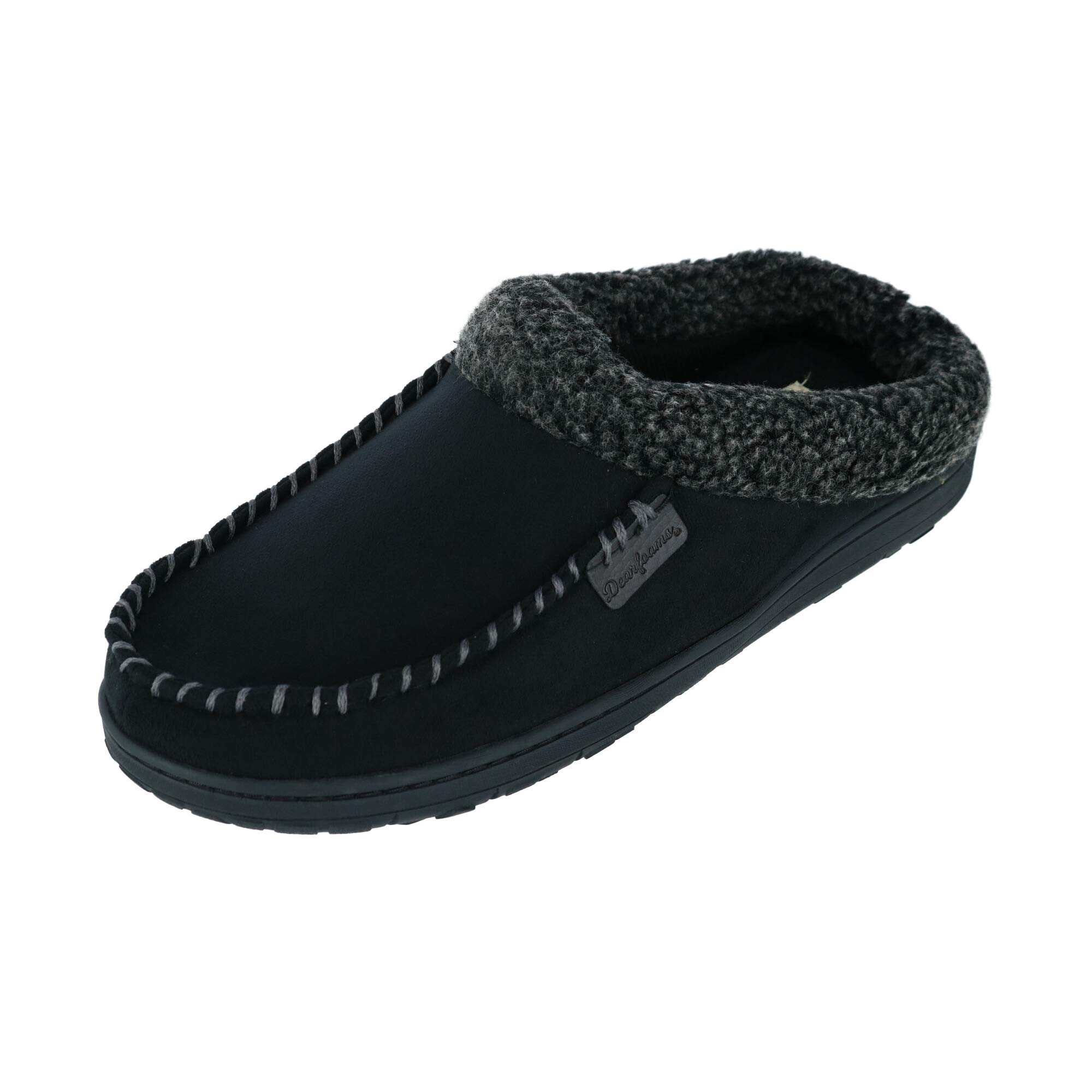 Dearfoams Men's Perforated Microsuede Clog Slipper