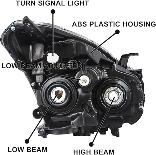 Miniatura 5 de Repuesto para Nissan Rogue Chrome AmberHeadlights 2008-2013 para el lado del conductor y del pasajero