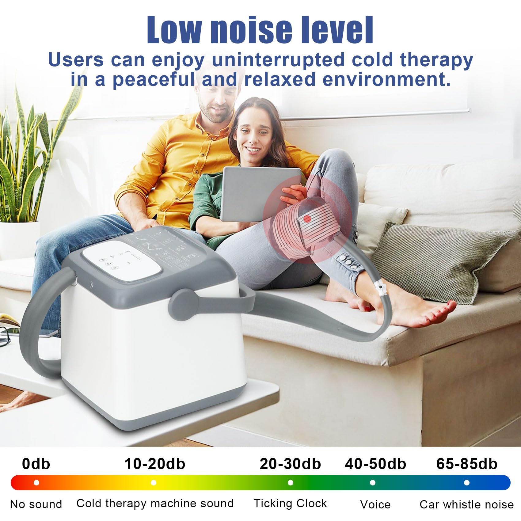 Cold Therapy System, Post Surgery ice Machine,Adjustable Temperature, Flow Rate, and Timing Ice Therapy Machine,for Knee, Ankle, Cervical, Back, Leg and Hip(Universal Pad)