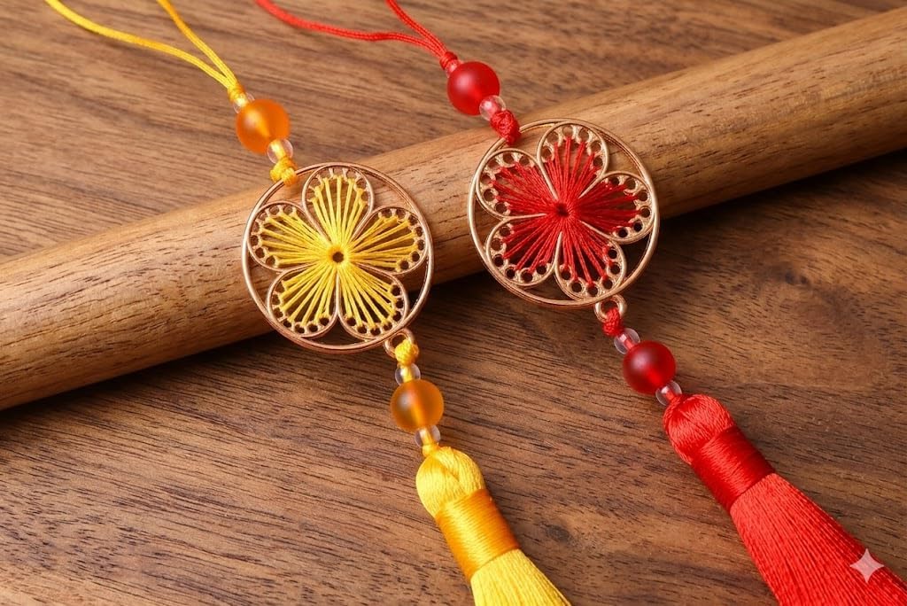 Modern Hanbok Norigae Red Tassel Ornament Knot Charm Pendant image 4